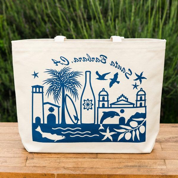 Santa Barbara Skyline Tote - Large